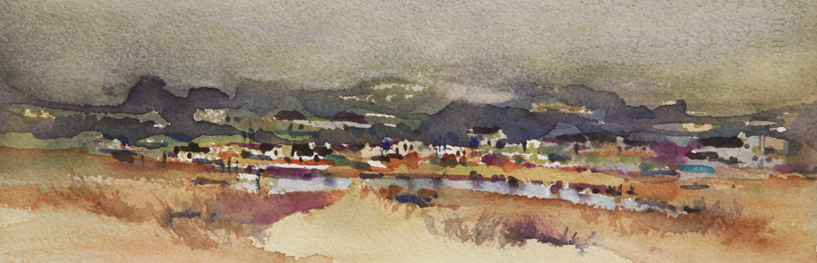 Rex Beanland, Squirt Bottle 1, watercolour, 4 x 10