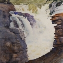 Athabaska Falls | watercolour | 18 x 14
